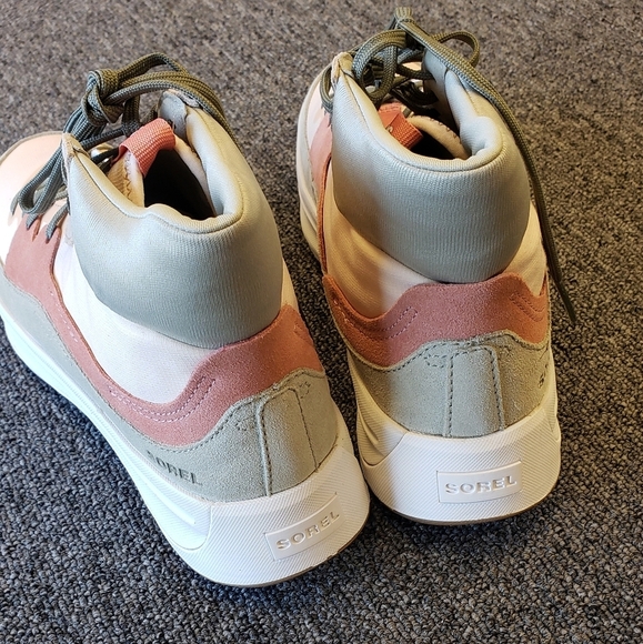 Sorel ONA 503 Mid Color Block High Top Sneakers Nova Sand Womens NEW - Picture 5 of 7